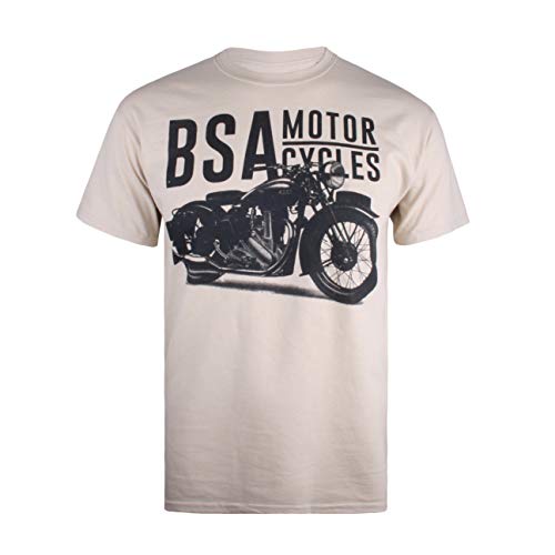 BSA Motocycles Tonal Camiseta, Beige (Sand SND), Medium para Hombre