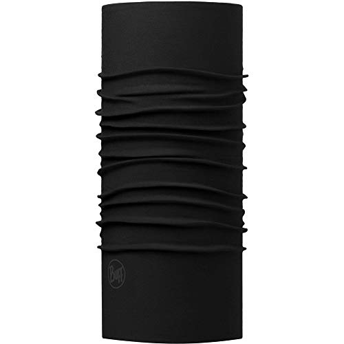 Buff Bufanda tubular original, color negro sólido 2020