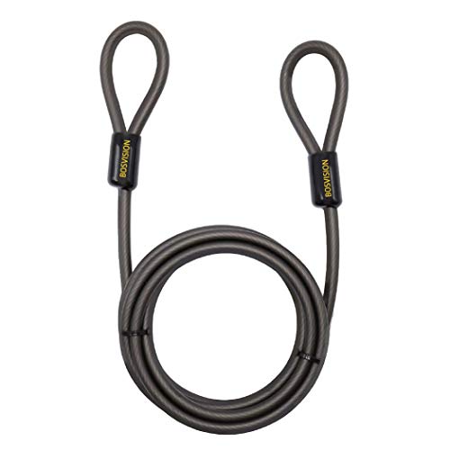 Cable de Seguridad de Bucle Doble, Cable de Antirrobo, Cable de acero (10mm) 210cm