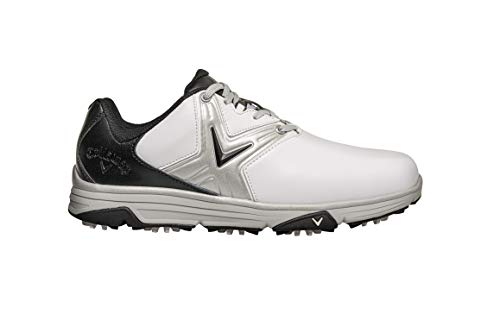 Callaway Chev Comfort 2020 Zapato de golf impermeable sin clavos Hombre, Blanco/Negro, 40 EU