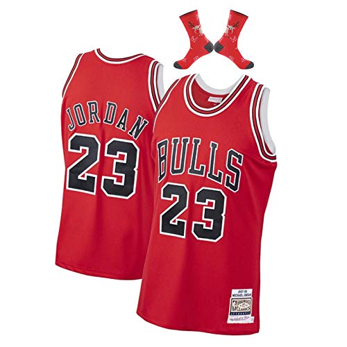 Camiseta de Baloncesto Michael Jordan Chicago Bulls 23# Men, Camiseta de Baloncesto Bordada sin Mangas Retro Unisex, Chaleco Deportivo para Gimnasio, Secado rápido-Red-L(177~182cm)