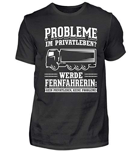 Camiseta de hombre para camiones de larga distancia Negro M