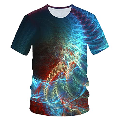 Camiseta de Manga Corta con Estampado 3D Unisex Camiseta de Secado rápido con gráfico Informal Top C-15 L