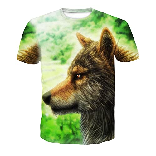 Camiseta de Manga Corta con Estampado de Animales en 3D Unisex Camiseta de Secado rápido con gráfico Informal Top C-15 XXL