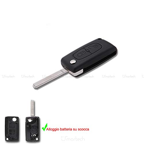 Carcasa para Llave de Citroen C2 C3 C4 C5 Picasso 2 Botones Peugeot 107 206 207 307 308 406 407 Mando a Distancia