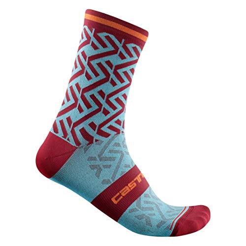 CASTELLI TIRAMOLLA 15 Sock Calcetines, azul celeste, L para Hombre