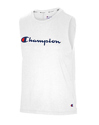 Champion Muscle Camiseta, Blanco, L para Hombre