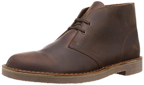 Clarks Desert Boot Bushacre 3, Botas Modelo Chukka Hombre, Marrón (Lea Oscuro), 41 EU