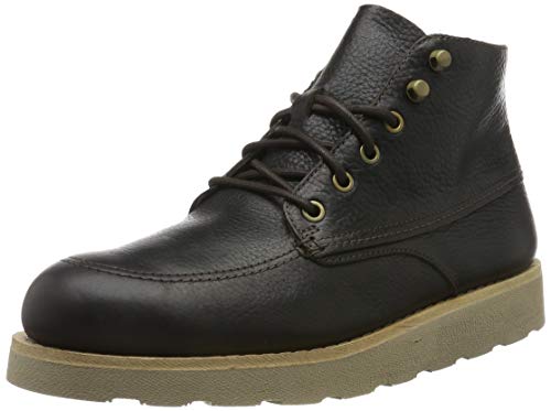 Clarks Trace Quest_Biker Boots, Botas de Motorista Hombre, Marrón Oscuro Lea, 46 EU