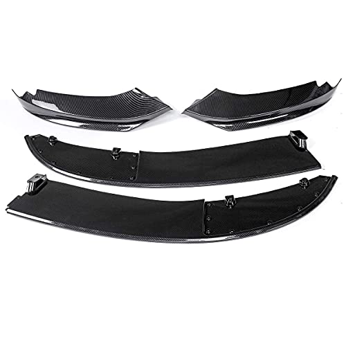 CMJCJDM Página de protección de Labios Página Spoiler, para F32 F33 F36 2014-2020 4 Series M Sport Carbon Look/Black Car Frontal Splitter,Carbon Fiber Look