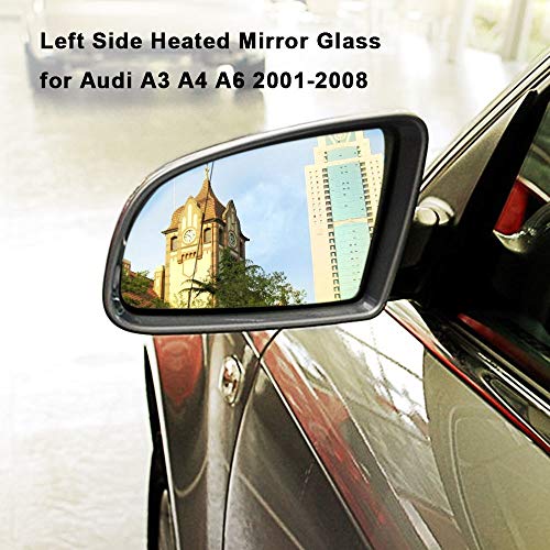 Coche Izquierda Drive Laterales Con Calefacción Cristal Espejo Espejo Retrovisor For Audi A3 A4 A6 2001-2008