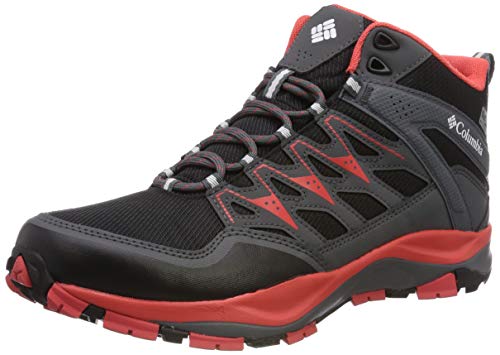 Columbia Wayfinder Mid Outdry, Botas de Senderismo Mujer, Negro (Black, Red Coral 010), 43 EU