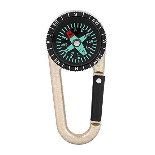 Compass Carabiner 2-in-1 Carabiner Compass Clip Al Aire Libre Senderismo Camping Llavero