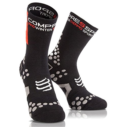 COMPRESSPORT - Pro Racing Socks V2.1 Winter Bike, Color Black, Talla EU 37-39