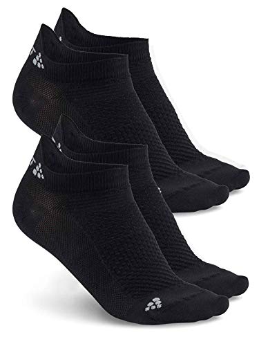 Craft – Pack de 2 Pares de Calcetines Running Baja & agrave Running, chaussettes Running Basses, Noire