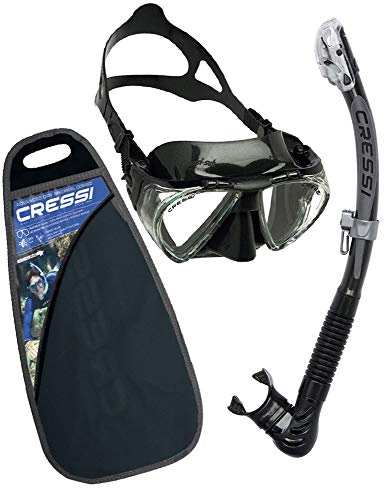 Cressi C/Set Penta + Alpha/ud Pack de Snorkel, Unisex, Negro, Talla Única