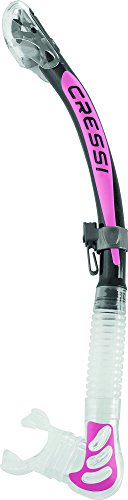 Cressi Epsilon SPE Alpha Ultra Dry Snorkel de Silicona Unisex, Negro/Rosa, Talla única