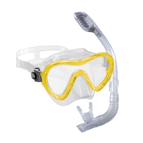 Cressi Sky VIP - Kit de máscara de Buceo (Transparente/Amarillo)