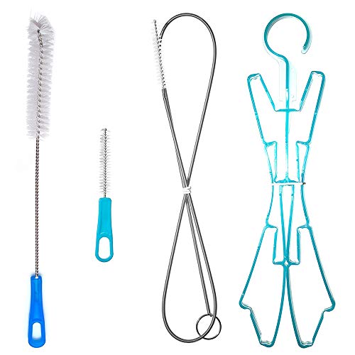 CSDSTORE Hydration Bladder Tube Brush Kit de Limpieza para vejigas universales, 4 en 1 Juego de limpiadores