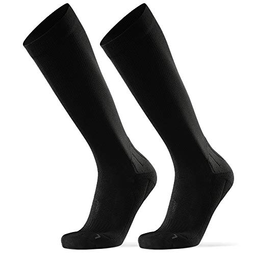 DANISH ENDURANCE Calcetines de Compresión 2 pares (Negro sólido, EU 39-42)