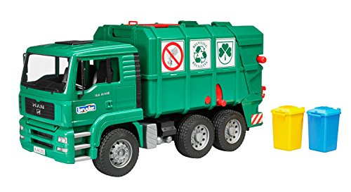 Desconocido Bruder 02753 - Man camión de Basura Verde