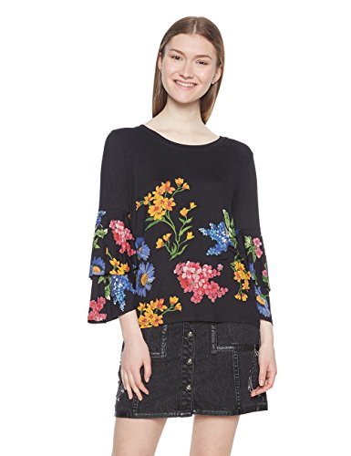 Desigual TS_Flavia Camiseta, (Negro 2000), Large para Mujer