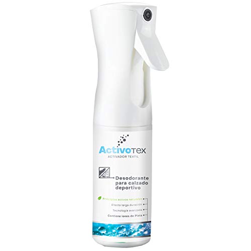 Desodorante calzado deportivo, zapatos, zapatillas, botas | Spray eliminador de olores para ropa y tejido | ACTIVOTEX (185 ml)