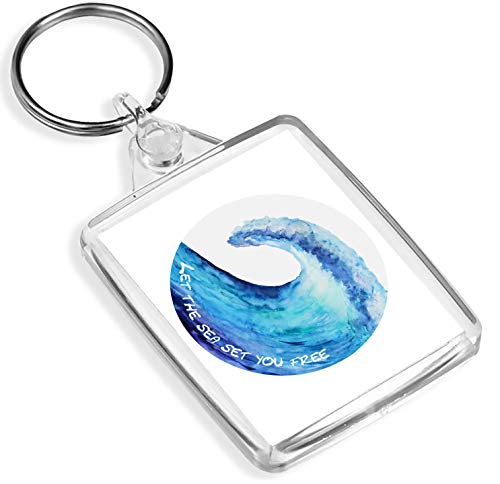 Destination Vinyl Keyrings Llaveros de Vinilo de Destino 1 x Awesome Wave Dive Sea Buceo Buceo – Keying – IP02 – Regalo para mamá papá Kids #9730