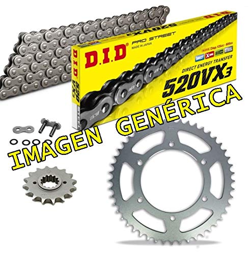 DID 525 ZVMX - Kit Transmisión Arrastre Cadena reforzada Piñon y Corona compatible con Trium-ph Daytona 675 (2006-2012)