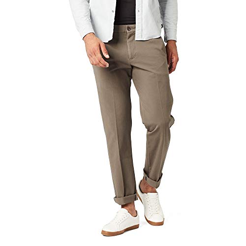 Dockers Pantalones ajustados delgados de la ca?a del d¨ªa de trabajo elegante c¨®nico del ajuste de los hombres 360, marr¨®n / estiramiento verdes oliva, 29W x 32L