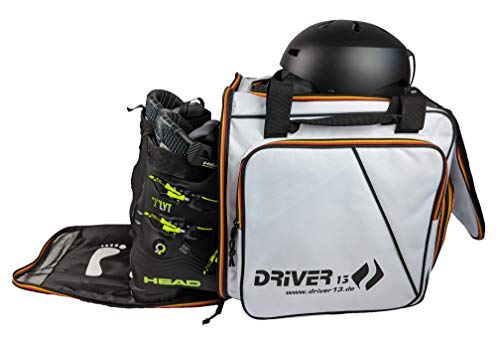 Driver13 AR-10088-14 - Mochila para botas de esquí con compartimento para casco, color blanco