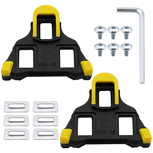 DXLing 1 par Tacos de Bicicleta Tacos para pedales de bicicleta con bloqueo automátic Calas para Bicicleta de Carretera Ciclismo Pedales Tacos de Pedal de Ciclismo Pedales de ciclismo autobloqueante