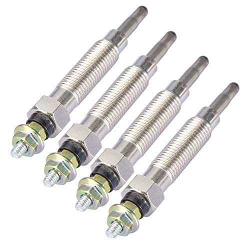 EBTOOLS 4Pcs Bujía de Precalentamiento Diesel, Bujías de Precalentamiento de Calentador de Doble Núcleo de Aleación de Aluminio