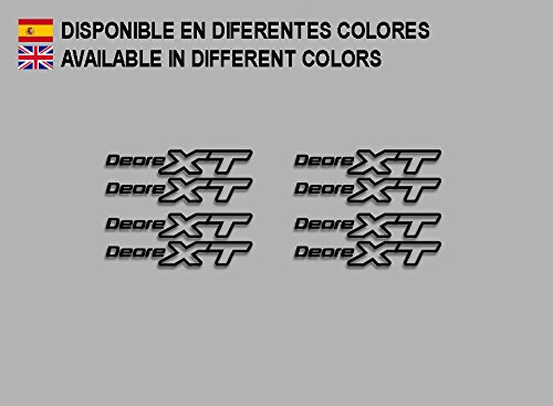 Ecoshirt 2V-8R58-BE6J Pegatinas Deore XT F209 Stickers Aufkleber Decals Adesivi Bicycle Bike MTB BTT, Negro