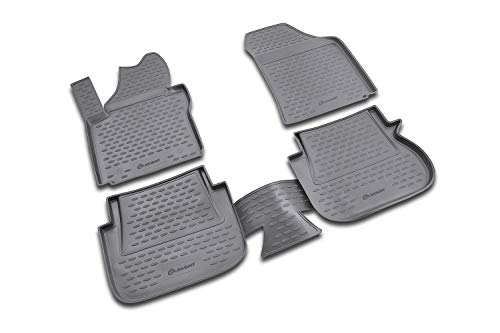 Element EXP.NLC.51.18.210k - Alfombrillas de Goma Antideslizantes para Volkswagen Caddy (Modelos de 2007 a 2014) Color Negro, Ajuste