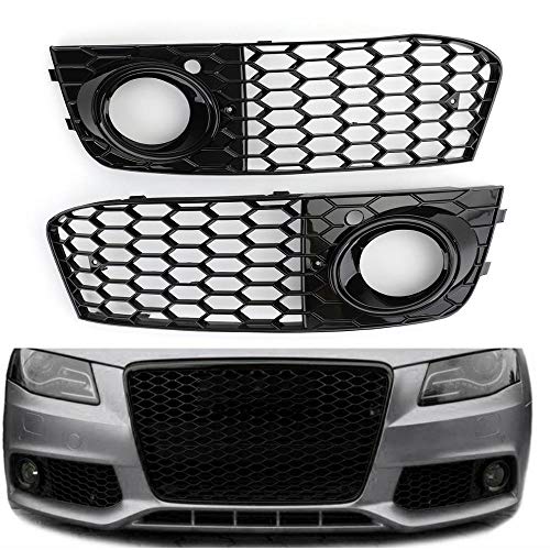 Essming For Audi A4 B8 RS4 2009 2010 2011 2012 Honeycomb Malla Niebla Toma Abierta de luz Rejilla de ventilación de la Cubierta A4 8KD807682 Piezas de Coches