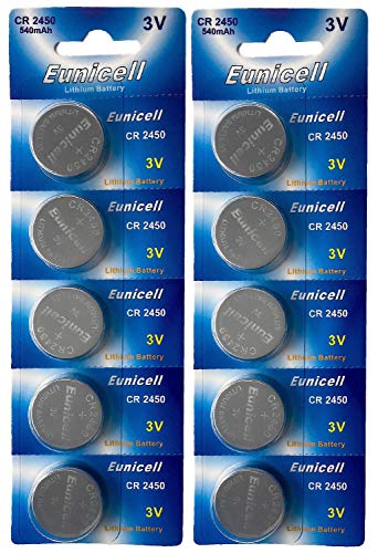 Eunicell Cr2450 5029Lc - Pilas de litio (3 V, 3 V, 10 unidades)