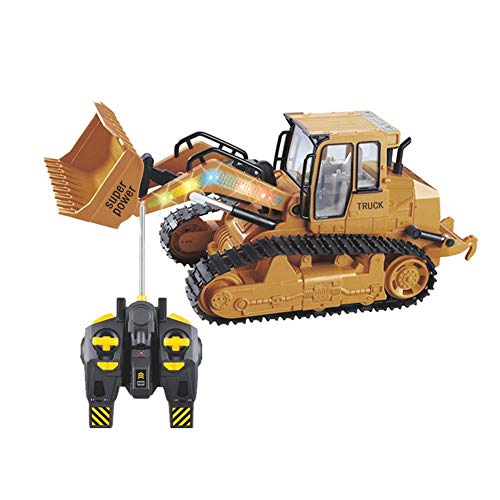 Excavadoras Rc, Grande Bulldozer Remoto De Simulación Con Efectos De Luz Modelo De Carro De Juguete De Vehículo De Construcción Equipado Con Cable De Carga USB Estándar Nacional