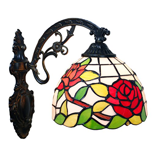 FABAKIRA Lámparas de Pared Tiffany Lamp Vintage Retro Mini Iluminación de Pared Alique para Interiores y Exteriores