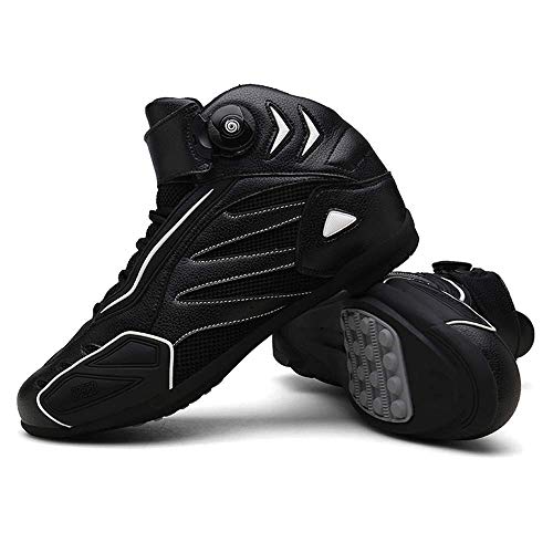 FACAI Otoño Invierno Zapatos De Ciclismo De Carretera Botas De Gran Tamaño para Bicicleta De Caña Alta Unisex Deportes Zapatillas De Ciclismo MTB Zapatillas De Bicicleta De Montaña,White-42