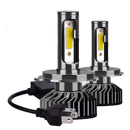 Faros del coche H7 LED H4 LED H1 H11 H3 H3 H27 9006 9007 72W 6500K 12V Faro de cabeza Móvil High High HI/LoV HEAD FOG Bombilla (Emitting Color : 2 PCS, Socket Type : H27/880)