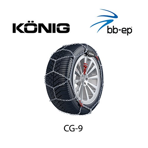 feinglie drige Cadena de nieve Thule 9 mm (9719090728) para Citroen C4 Picasso, C4 Grand Picasso (2006) con el tamaño de neumático 205/55 R16 en Juego con alta calidad Guantes – cg9090