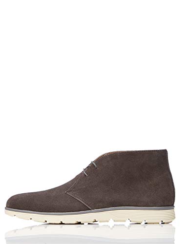 find. Leather Botas Chukka, Gris Grey, 43 EU