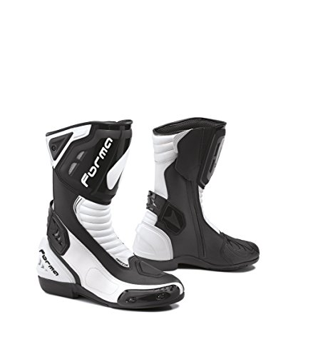 FORMA Botas Moto Freccia Homologado CE, Negro/Blanco, 42