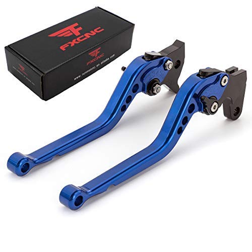 FXCNC Racing Palancas de embrague y freno para moto, largas, ajustables, compatibles con Ducati Hypermotard 821 Sp (2013 a 2015), Hypermotard 939 Sp (2016 a 2017), Scrambler Cafe Racer 2017