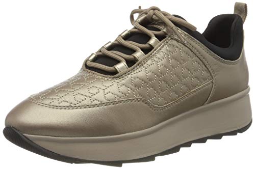 Geox D GENDRY C, Zapatillas Mujer, Dorado (Lead/Taupe C9hq6), 36 EU