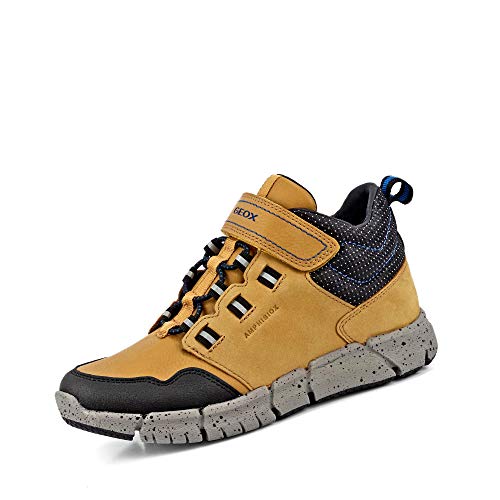 Geox J Flexyper Boy B Abx, Botas Niños, Amarillo (Dk Yellow/Royal C2gk4), 31 EU