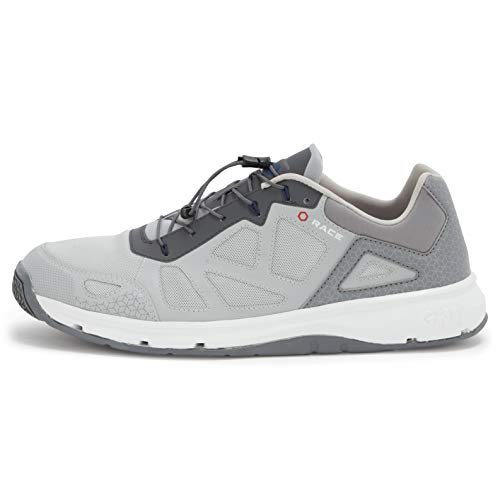 Gill Race Trainers - Gris - Transpirable - Unisex - Sistema de Drenaje de Agua de liberación rápida - Suela Exterior Que no Deja Marcas