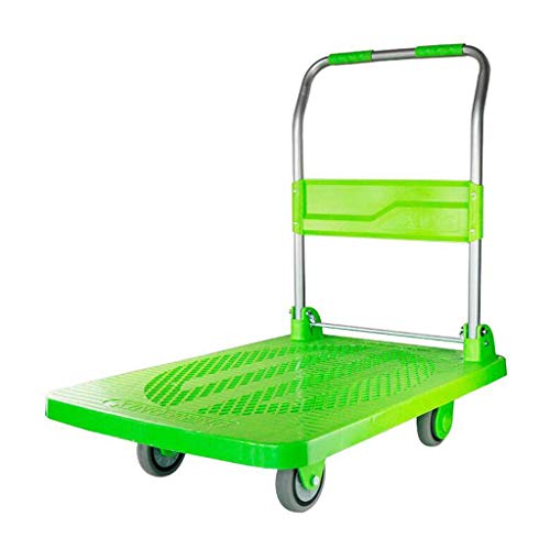 GJJSZ Carro Plegable para camión de Mano,Carro de Mano para el hogar Carro Plegable para camión,Plataforma Plana para Trabajo Pesado,almacén,Oficina,jardín,180 kg-300 kg(tamaño:B)