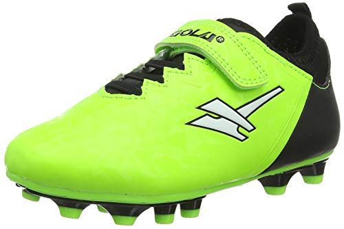 Gola Aka016, Botas de fútbol Unisex niños, Verde (Lime/Black NB), 27 EU